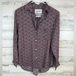 GRAYSON The Hero Shirt Women’s Floral Button Down Liquid Lyocell Sz 01 or XS